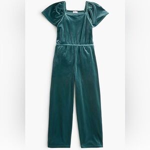 Crewcuts Girls' velvet flutter-sleeve jumpsuit